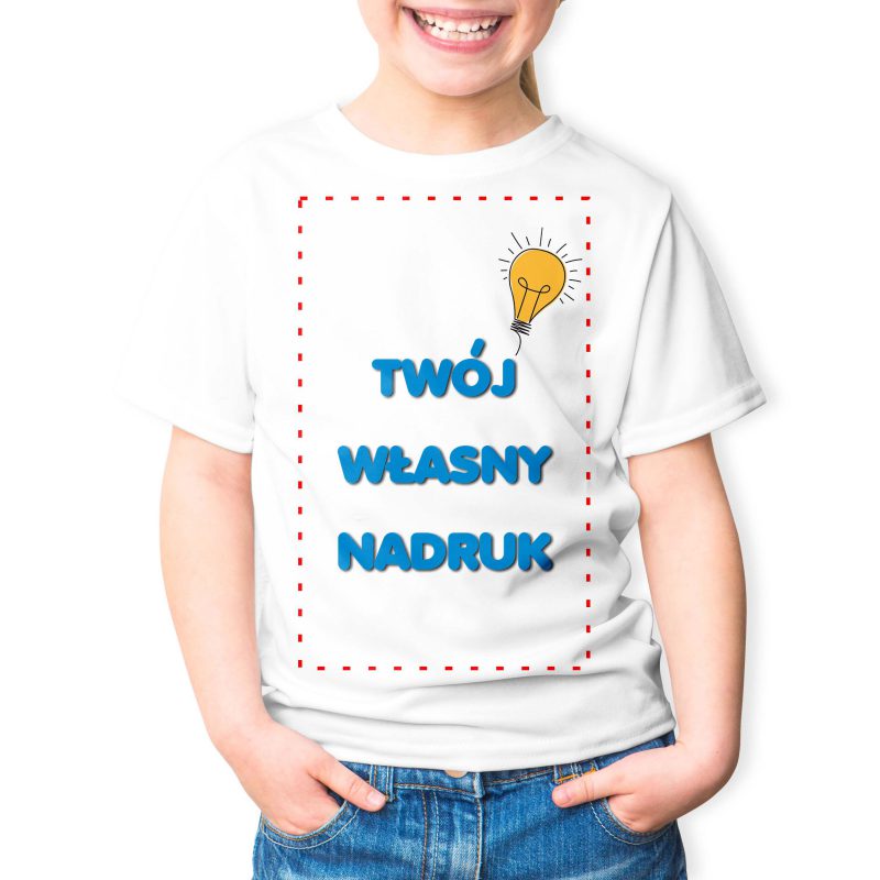 Koszulka dziecięca z własnym nadrukiem - biała
