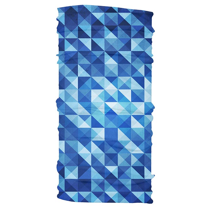 Komin bandana z nadrukiem BLUE GEOMETRY