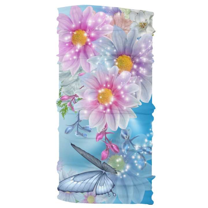 Komin bandana z nadrukiem KWIATY 2