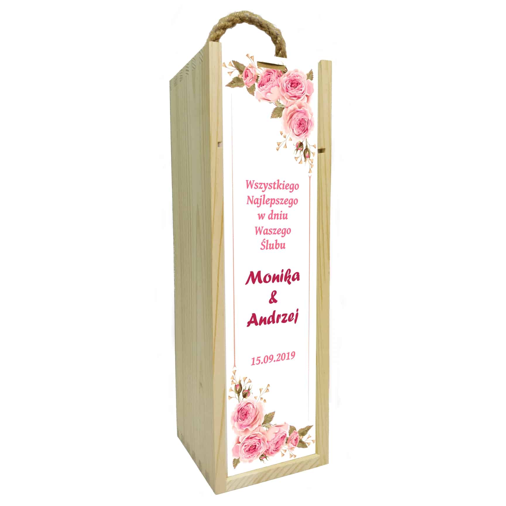 Skrzynka na wino/alkohol na prezent - wzór 3