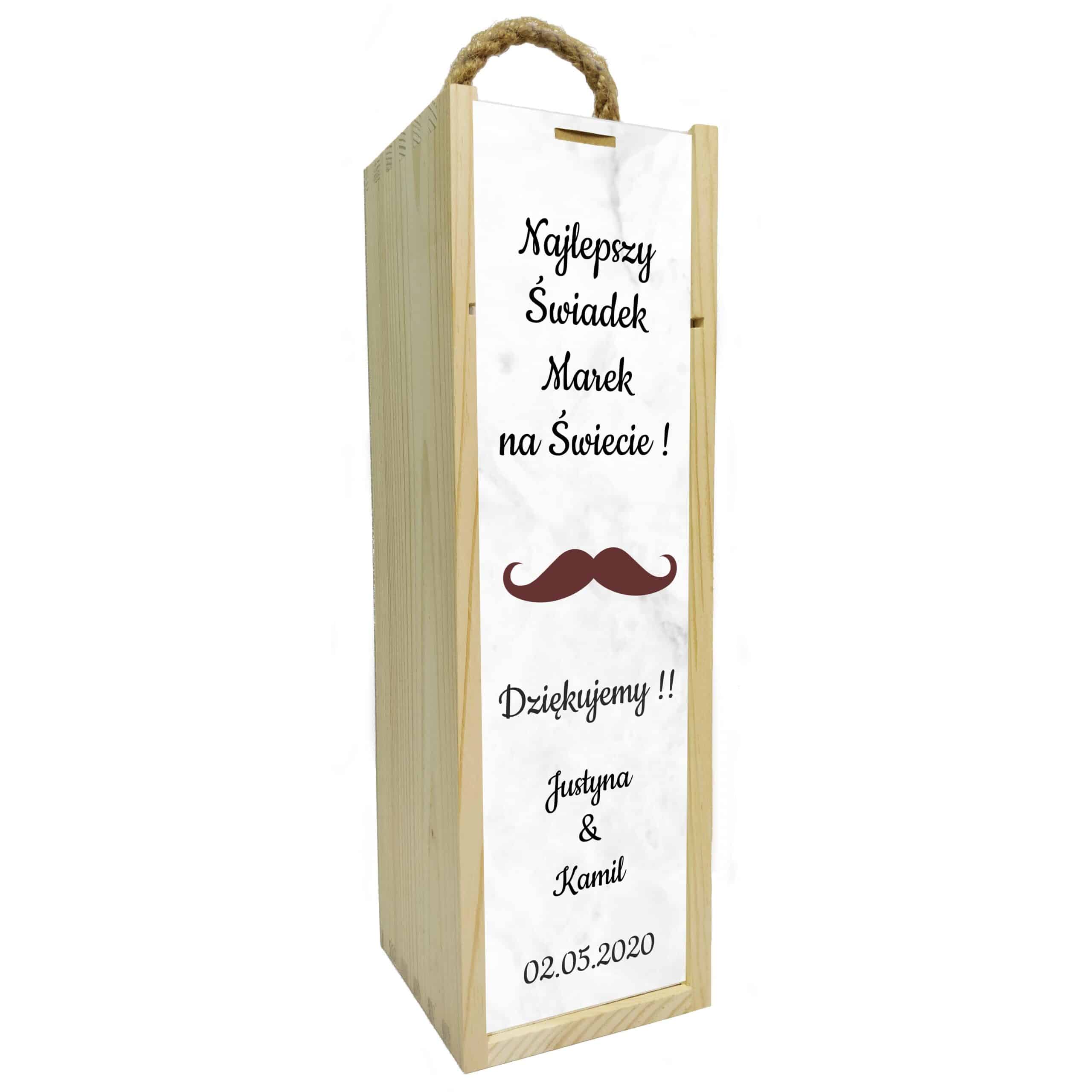 Skrzynka na wino/alkohol na prezent - wzór 5