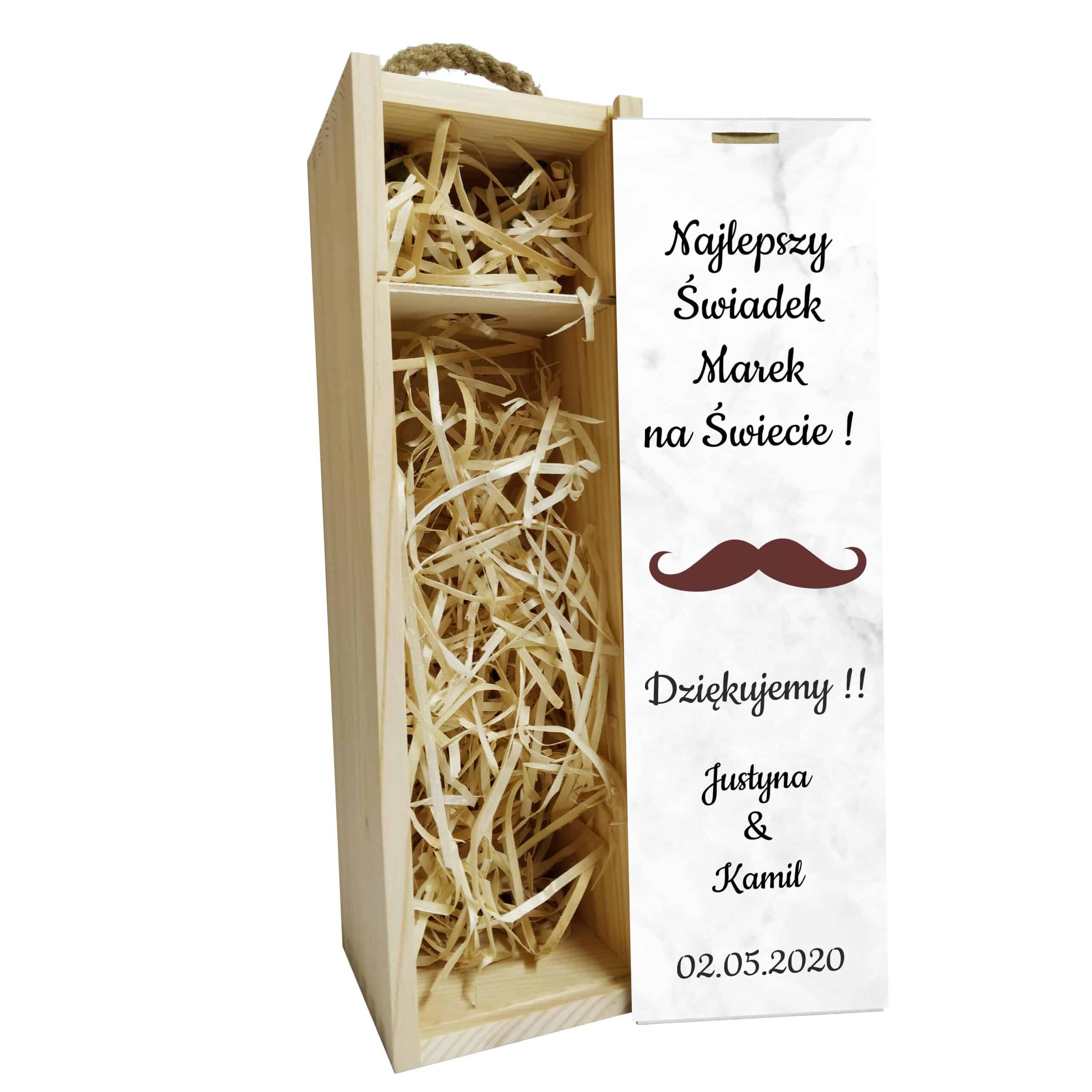 Skrzynka na wino/alkohol na prezent - wzór 5 - obrazek 2