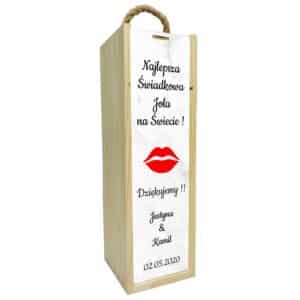 Skrzynka na wino/alkohol na prezent - wzór 6