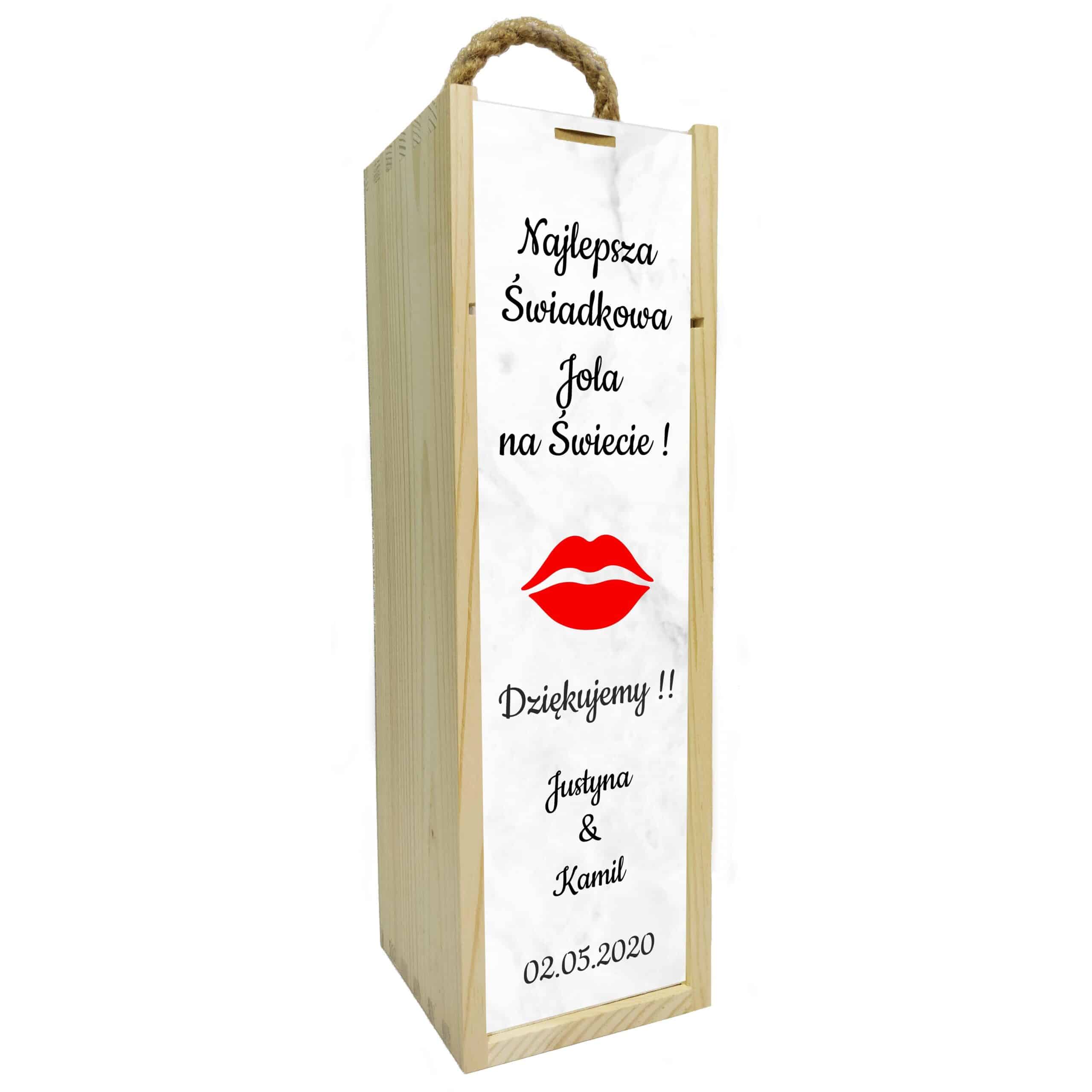 Skrzynka na wino/alkohol na prezent - wzór 6