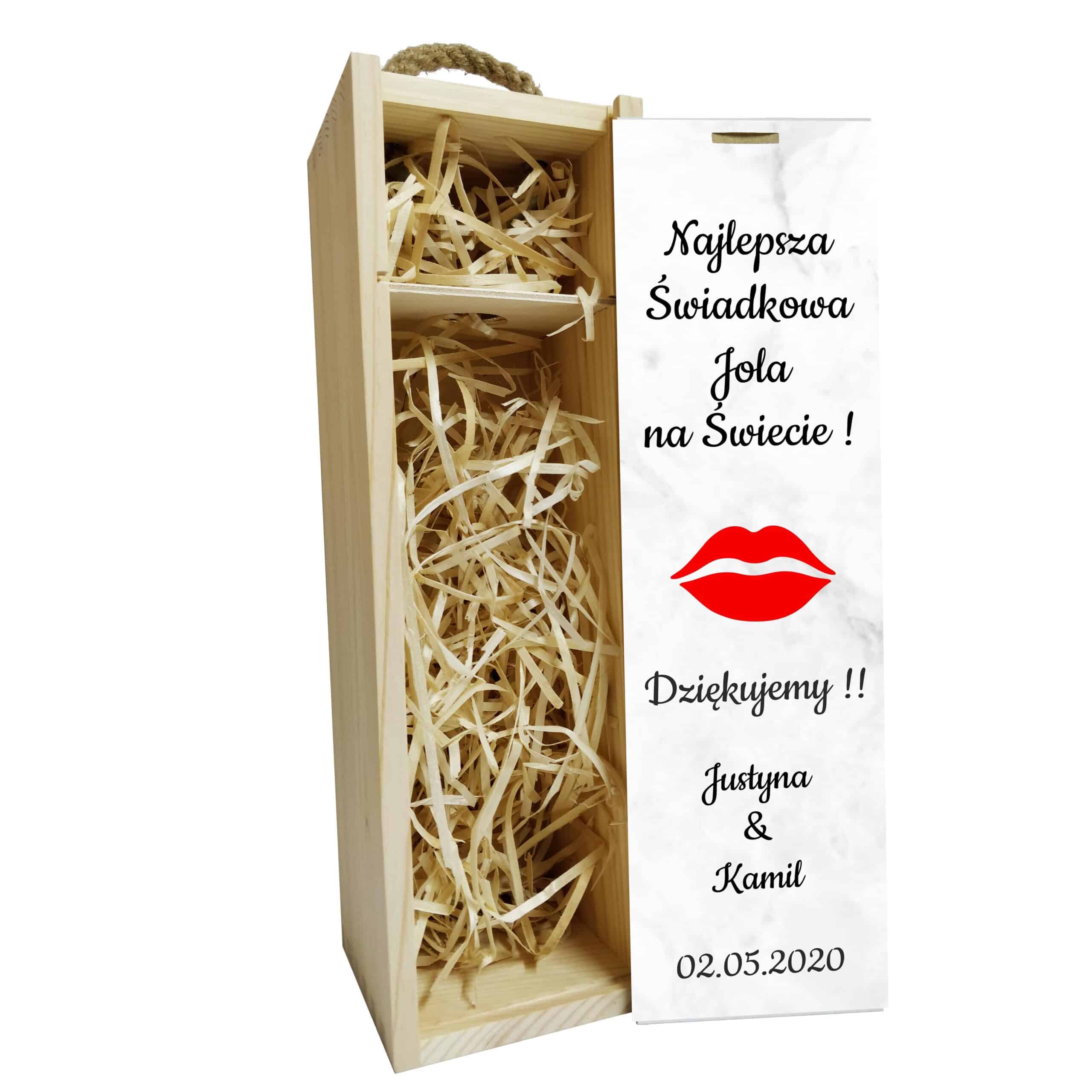 Skrzynka na wino/alkohol na prezent - wzór 6 - obrazek 2