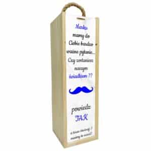 Skrzynka na wino/alkohol na prezent - wzór 7