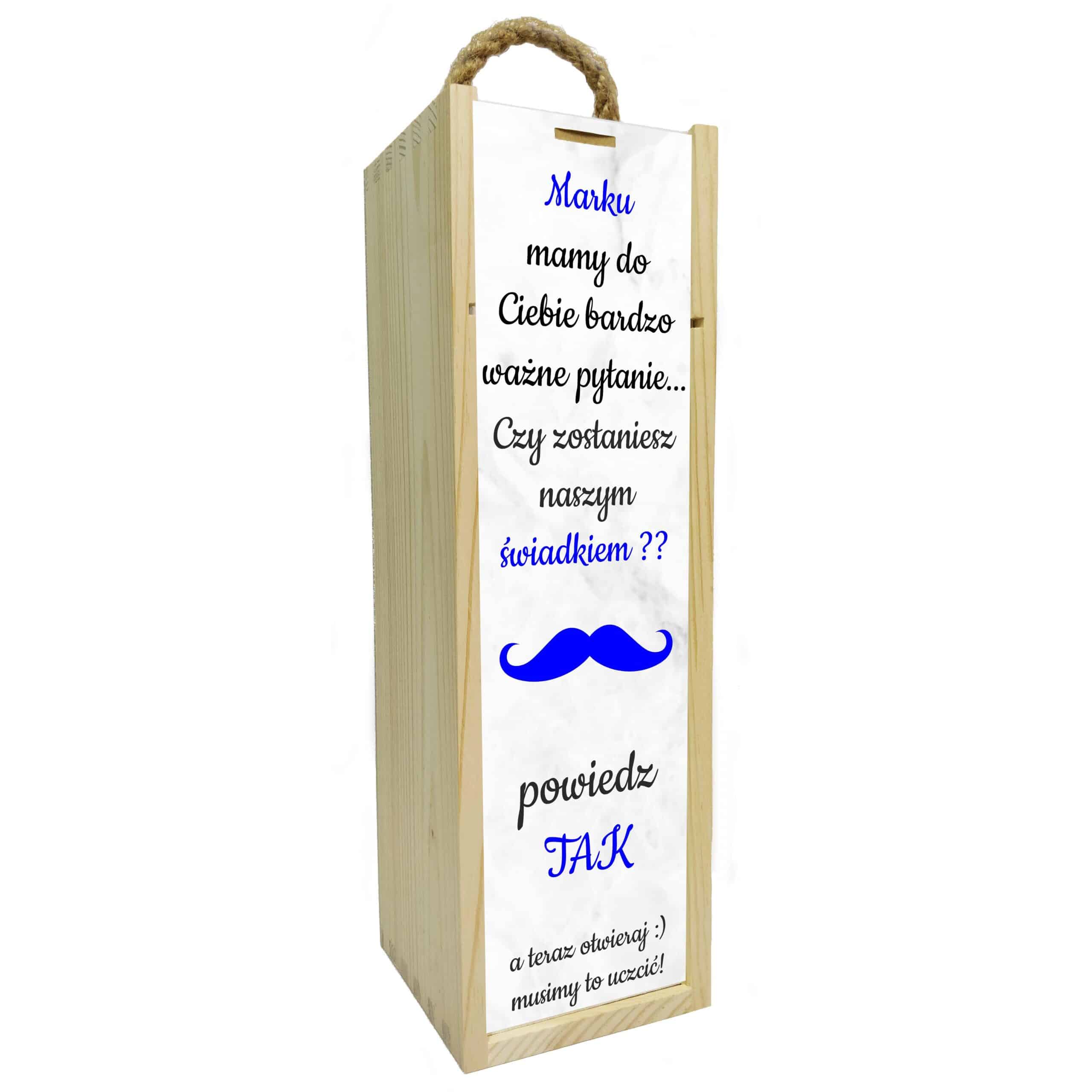 Skrzynka na wino/alkohol na prezent - wzór 7