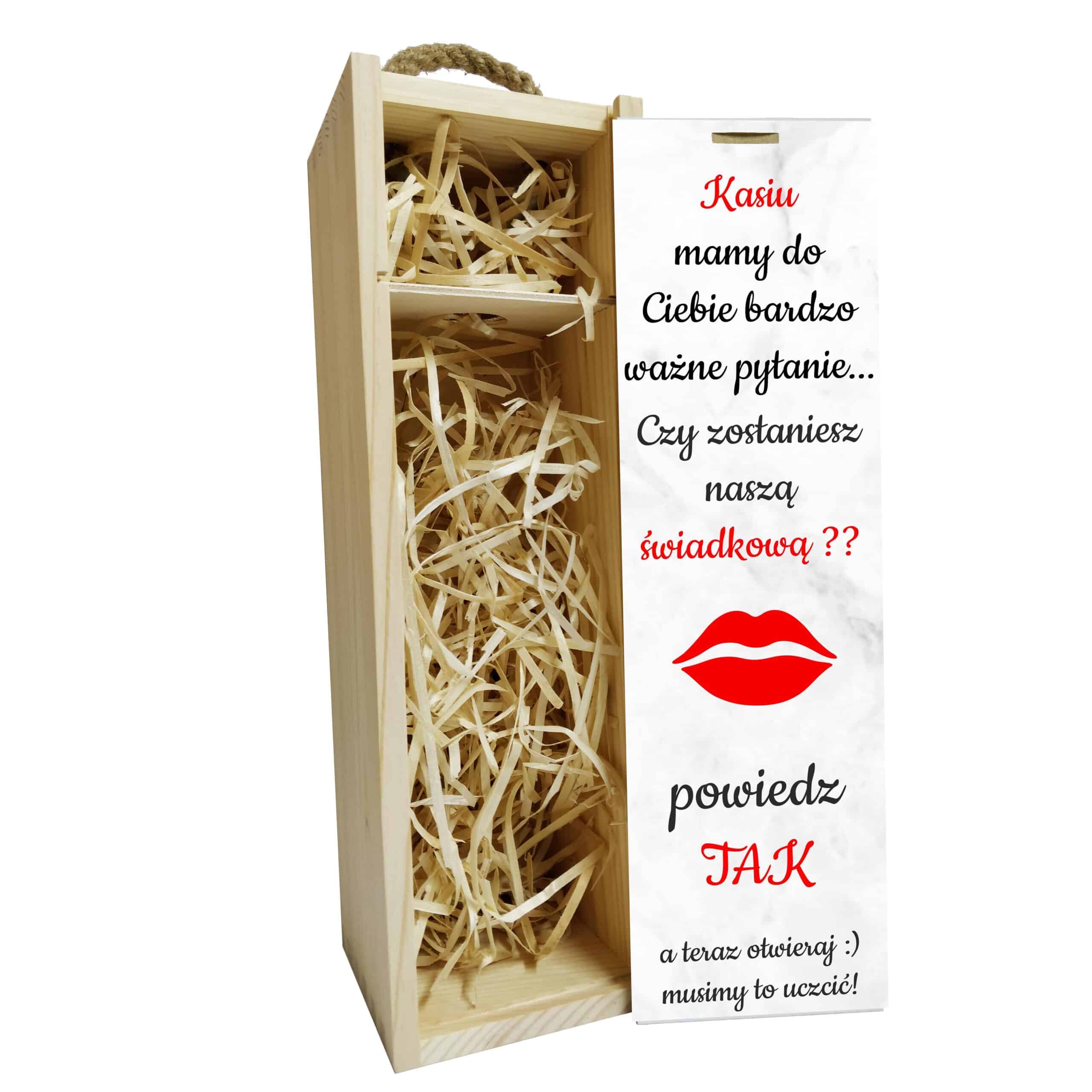 Skrzynka na wino/alkohol na prezent - wzór 8 - obrazek 2