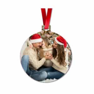 Bombka metalowa z własnym zdjęciem