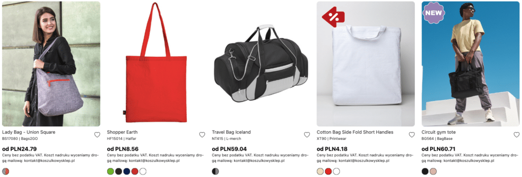 Torby - katalog produktów